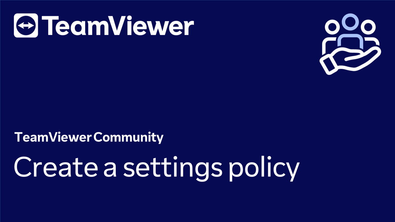 Create settings policy